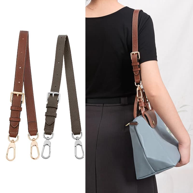 Leather spare shoulder strap for shoulder bag suitable for Longchamp Small Terra Color shoulder strap without punching change
