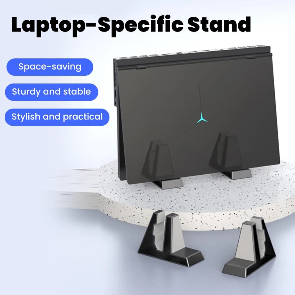 Supporto verticale per laptop per notebook da ufficio, supporto multifunzionale salvaspazio per tablet, supporto per MacBook, Surface, iPad, telefono