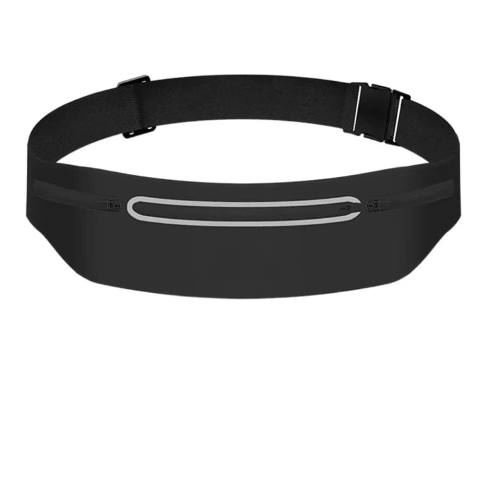 Waterproof Sports Fanny Pack Reflective Strip Solid Color Running Waist Belt Bag Ultrathin Adjustable Outdoor Sport Phone Pouch