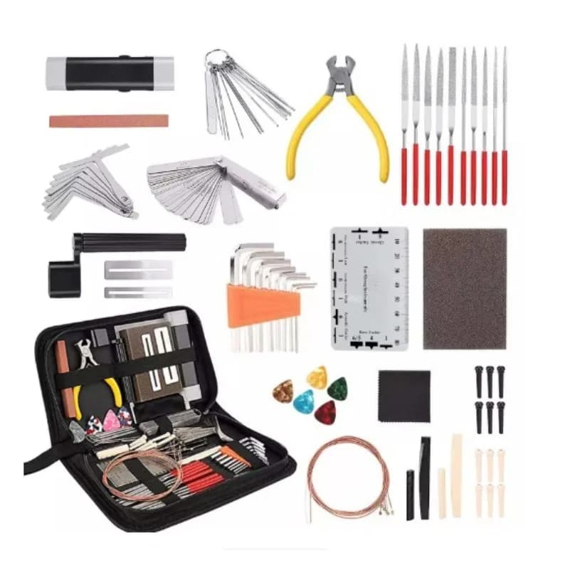72Pcs Guitar Repair Maintenance Tool Kit Repairing Accessories Set for Guitar Bass Ukulele