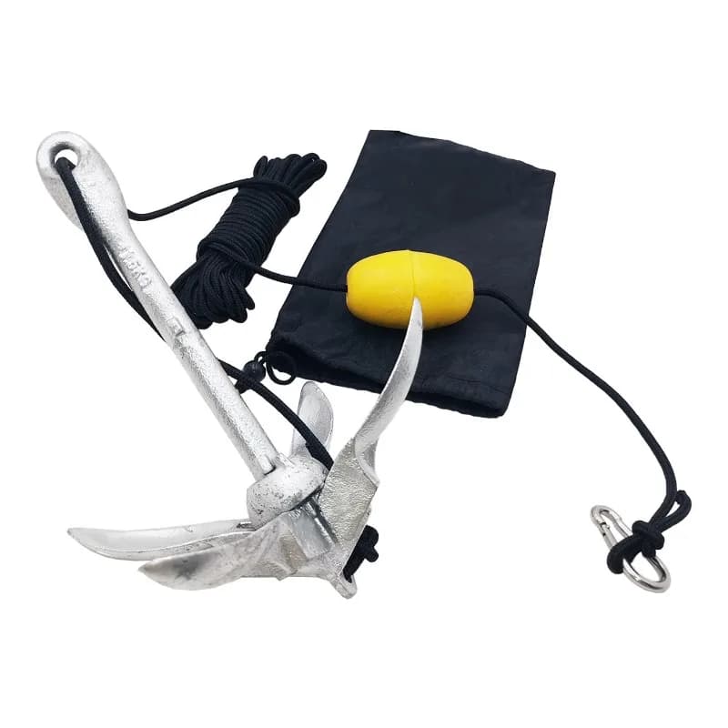 For Rubber Boat Assault Boat Marine, Carbon Steel Anchor, Folding Anchor Umbrella Anchor Large Claw Anchor Set