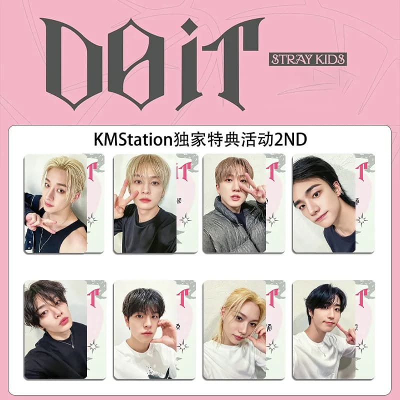 8pcs Stray Kids Album "DO IT" KMS2.0 Special Offer Chinese Card Back SKZOO Special Card Collection Card Fan Gift