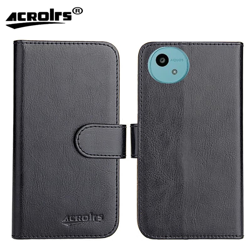 Per Sharp Aquos wish5 Custodia 6.6 "6 colori Flip Luxury Fashion Retro Morbida pelle Esclusiva copertura protettiva per telefono Crazy Horse