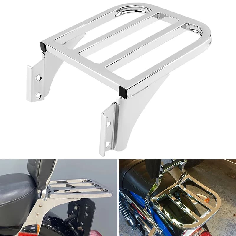 Portapacchi schienale moto per Harley Sportster XL 04-17 Dyna 06-17 Softail 84-05 FLST FLSTC LSTSC 06-17