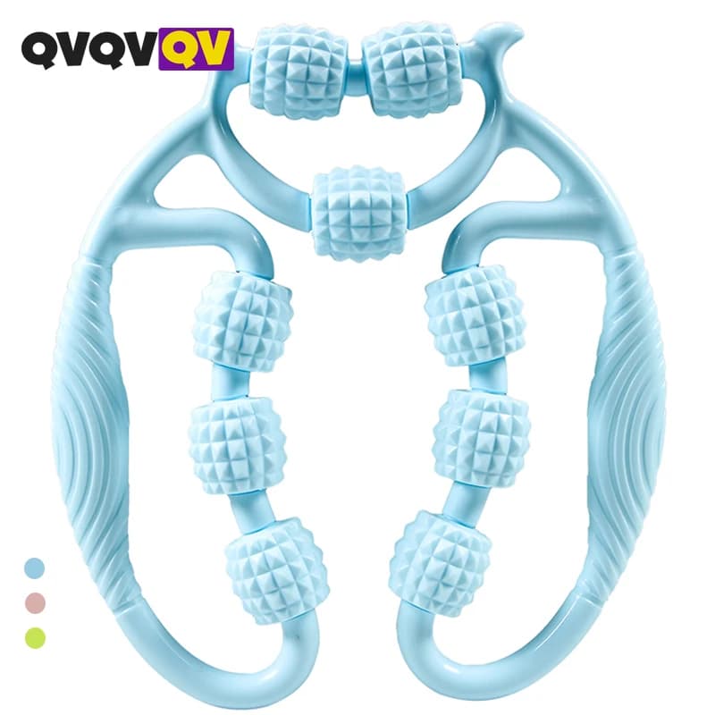 1 pcs massage roller for neck calf and leg-9 wheels Fit muscle personal handheld Deep Tissue Trigger Point foam my side tools