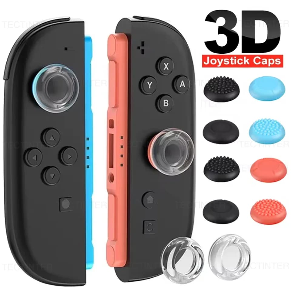 3D Silicone Thumb Grip for Nintendo Switch 2/Switch Pro/PS4/PS5/XBOX Anti-Slip Analog Caps Cover for NS Switch 2 Accessories