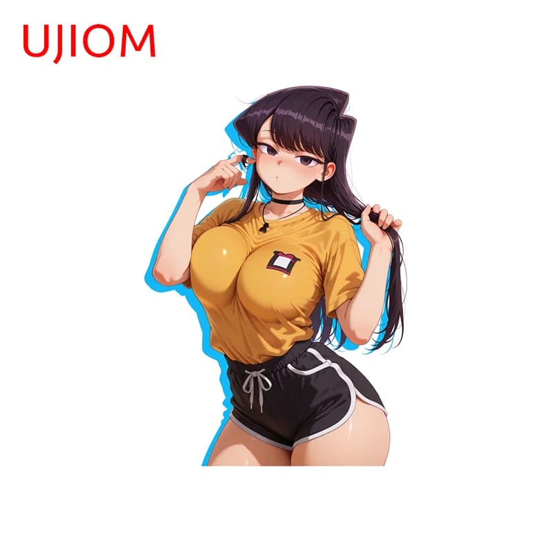 UJIOM Komi Sexy Bikini Waifu Adesivo da parete con seno grande, artistico ed elegante, accattivante, adatto per una bella carta da parati adesiva