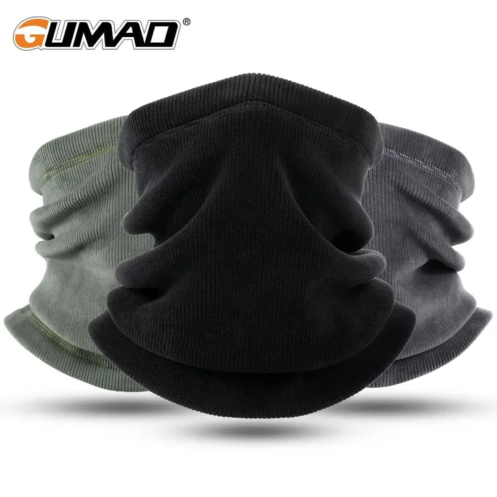Winter Fleece Bandana Thermal Scarf Neck Warmer Windproof Cycling Half Face Mask Skiing Running Sport Snowboard Cold Weather Men