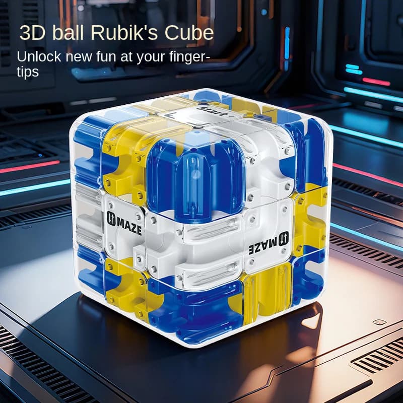 Cubo Magico 3D Labirinto per Bambini, Puzzle Creativo, Cubo dell'Intelligenza, Pensiero Logico, Giocattolo Educativo Antistress per Bambini
