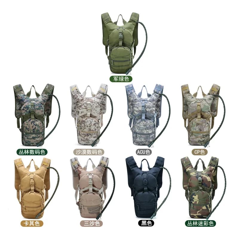 Zaino tattico leggero da 18 litri borsa per l'acqua zaino per la sopravvivenza del cammello zaino per l'idratazione da trekking zaino da campeggio per bicicletta Daypack