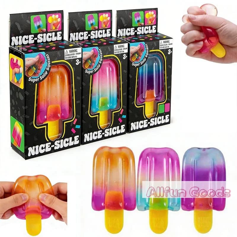 [TG835]Sensory Nice-Sicle Stress Relief Cube Squeeze Object Ice Cream Twisting Toys