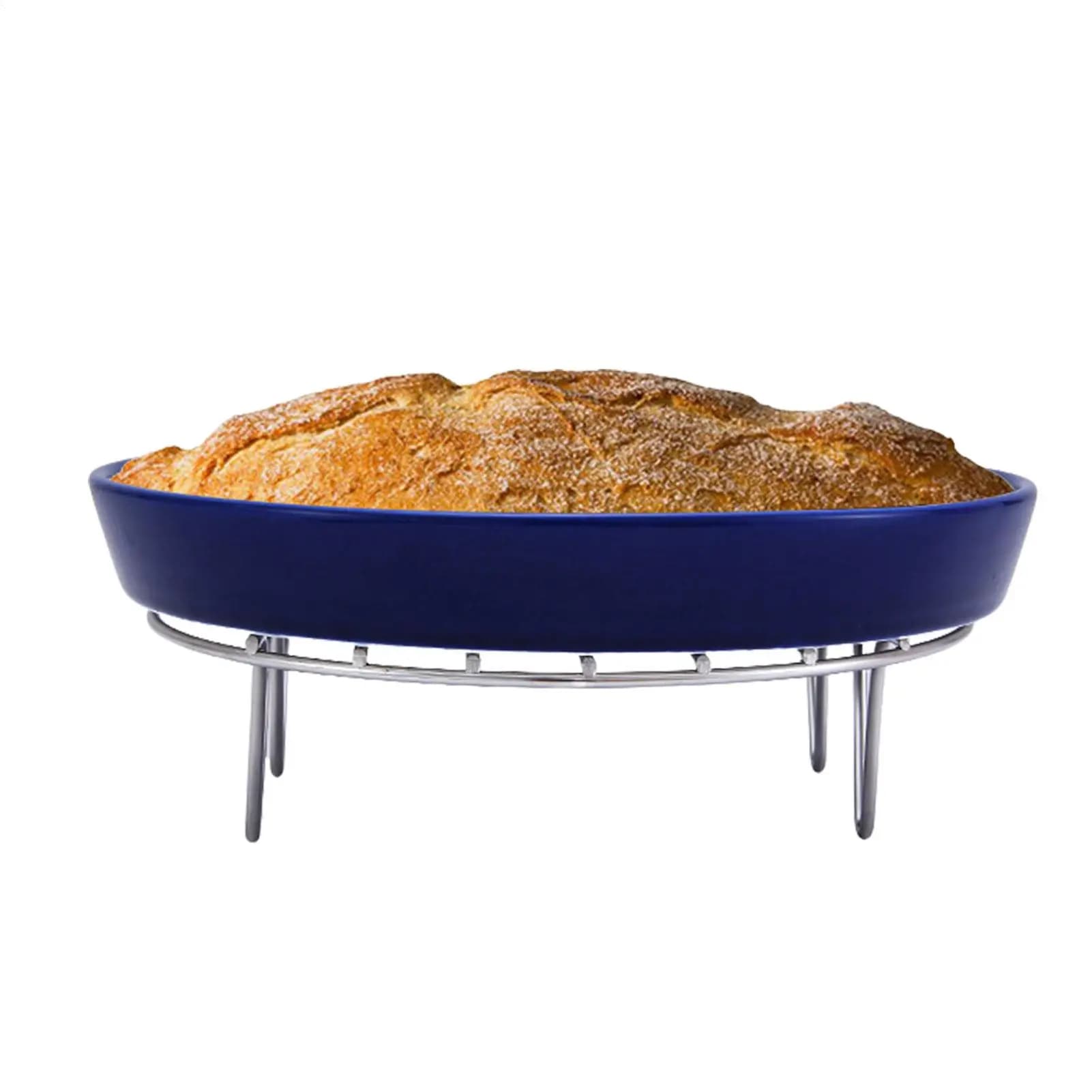 Griglia rotonda in acciaio inossidabile da 6/7/8 pollici per forno e friggitrice ad aria, universale, facile da pulire, per una cottura uniforme e sicura