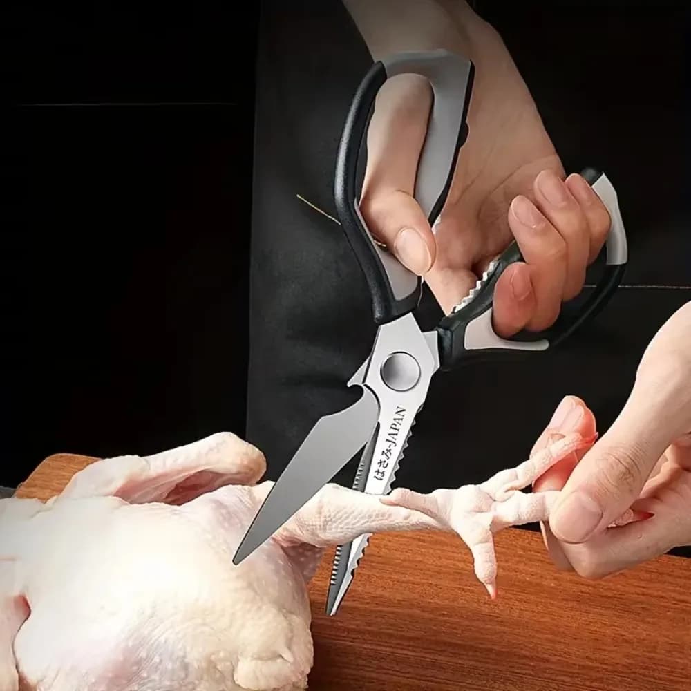 Forbici per ossa di pollo in acciaio inossidabile resistenti, con impugnatura ergonomica, forbici da cucina affilate, resistenti alla corrosione, per barbecue e carne