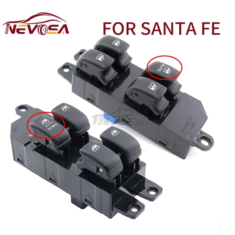 NEVOSA per Hyundai Santa Fe 2.4 2.7 2001-2006 93570-26100 93570-26000 alzacristallo elettrico interruttore di controllo sollevatore pulsante in vetro 11pin