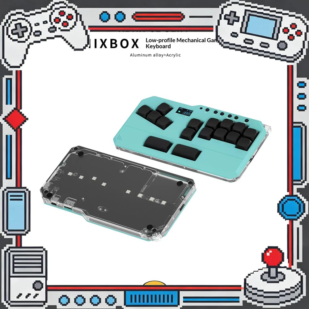 Tastiera da gioco DOIO KBHX-01 mIXBOX a asse corto, tastiere wireless 2.4G aggiornabili, scocca superiore in lega di alluminio lavorata a CNC