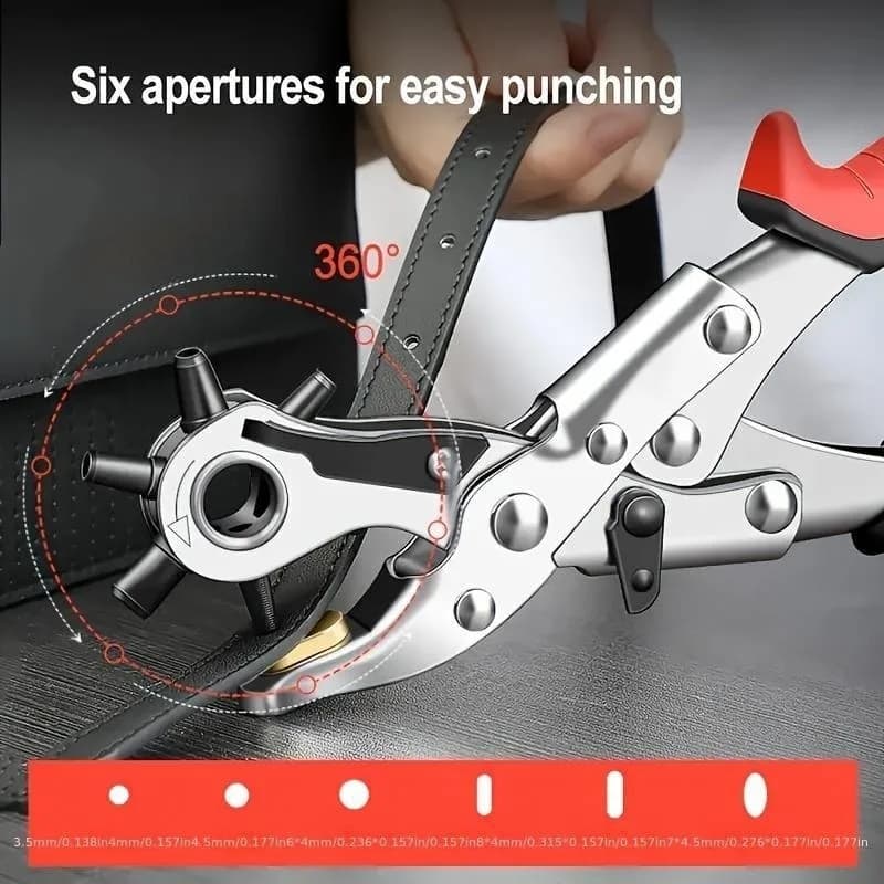 Perforating pliers for leather belts, eyelets, watch straps, bags, multifunctional tool for making your leather