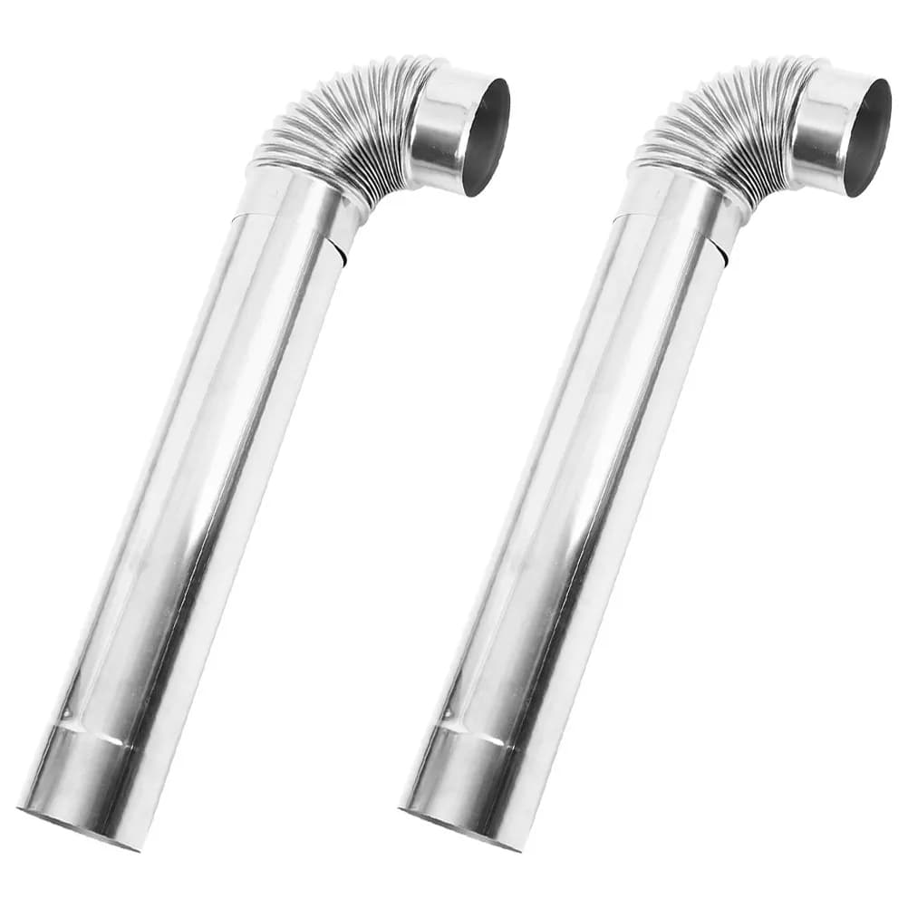 Set di 1 Tubo di Estensione per Canna Fumaria in Acciaio Inox, Resistente alle Alte Temperature, per Stufe a Legna, Riscaldatori da Tenda, Campeggio all'Aperto