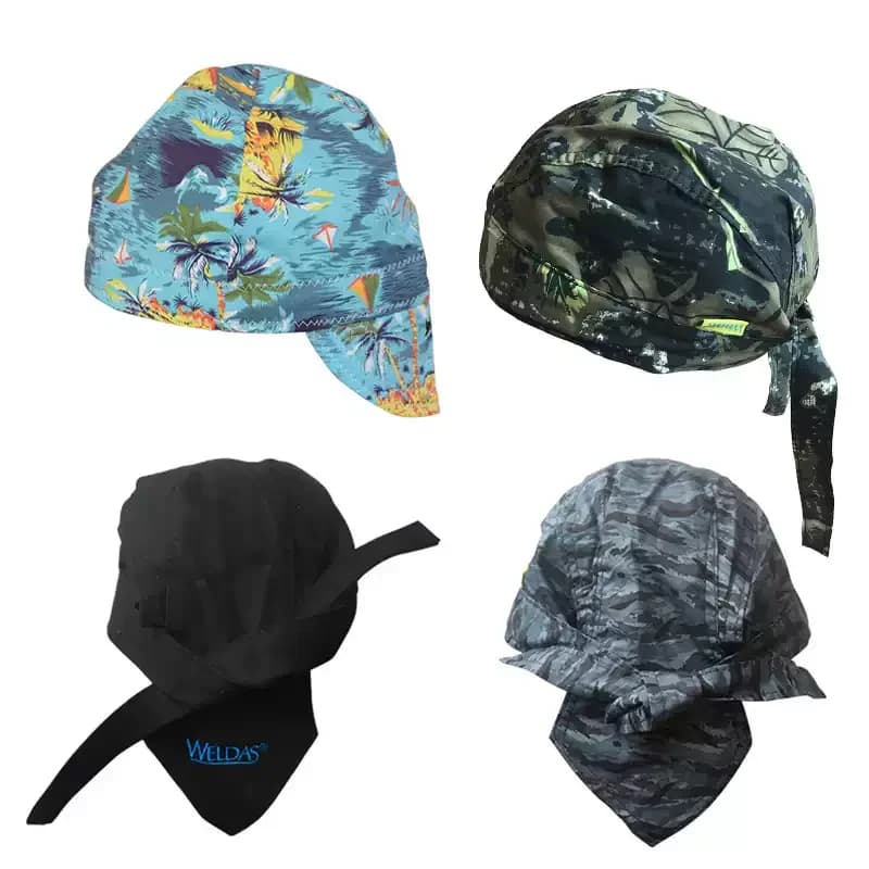 Cappello da saldatura resistente al fuoco ignifugo da 1 pezzo Tipo Bandana Protezione per la testa Cappello da saldatore per assicurazione sul lavoro