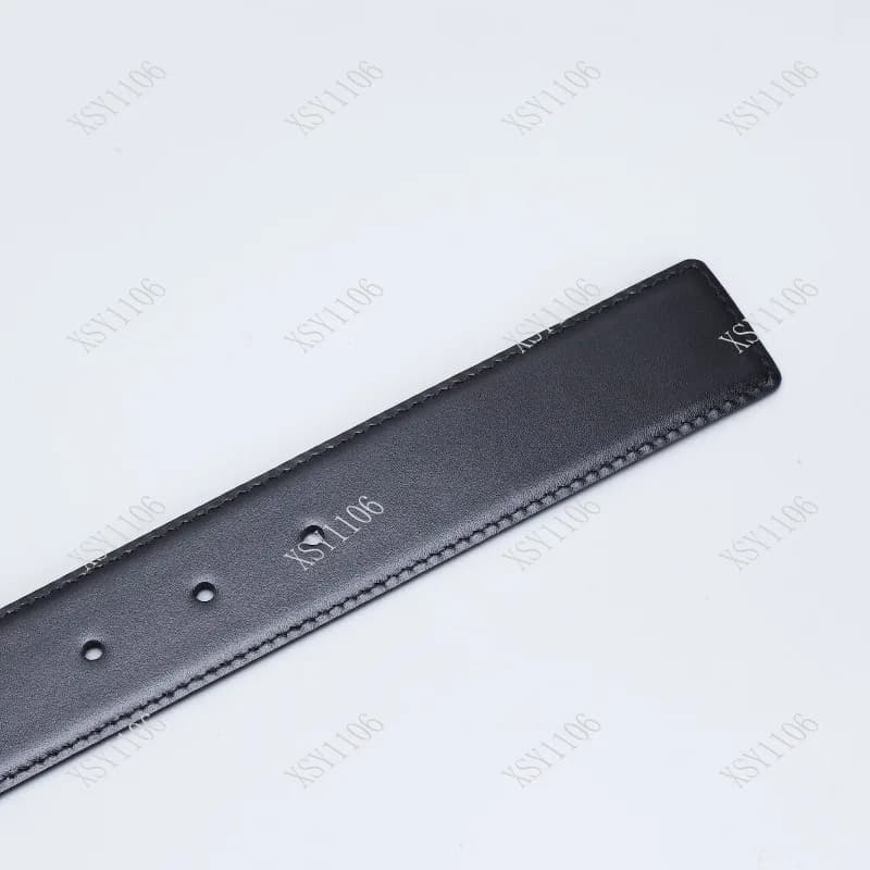 Women's Black Cowhide Leather Belt 3.0cm round End Waist Strap for Jeans Daily Wear Fashion Accessory