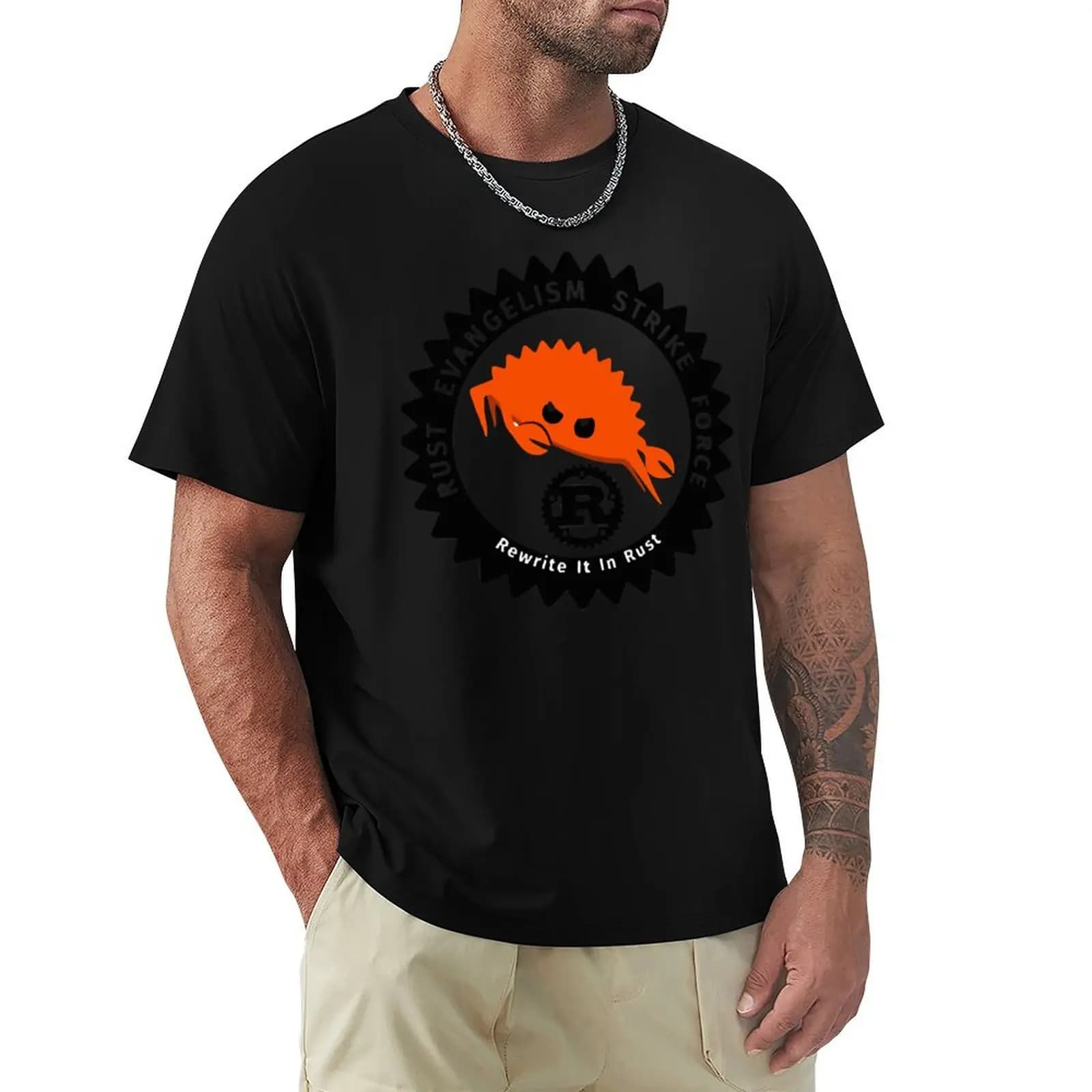 T-shirt Rust evangelism strikeforce T-shirt di grandi dimensioni che non si restringe