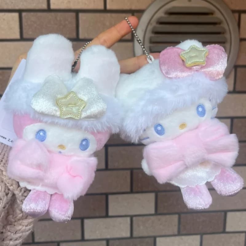 Peluche Originale Sanrio Serie Sogni Stellati In Inverno Hello Kitty Cinnamoroll Kuromi My Melody Ciondolo per Zaino Kawaii Regalo