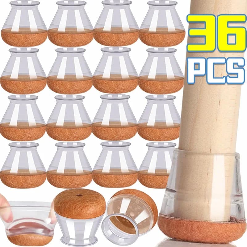 Coprigambe per sedie in silicone Coprigambe per tavoli Gambe per mobili Tappi cursori Cuscinetti in feltro antiscivolo Riducono il rumore Tappi per sedie Protezioni per pavimenti