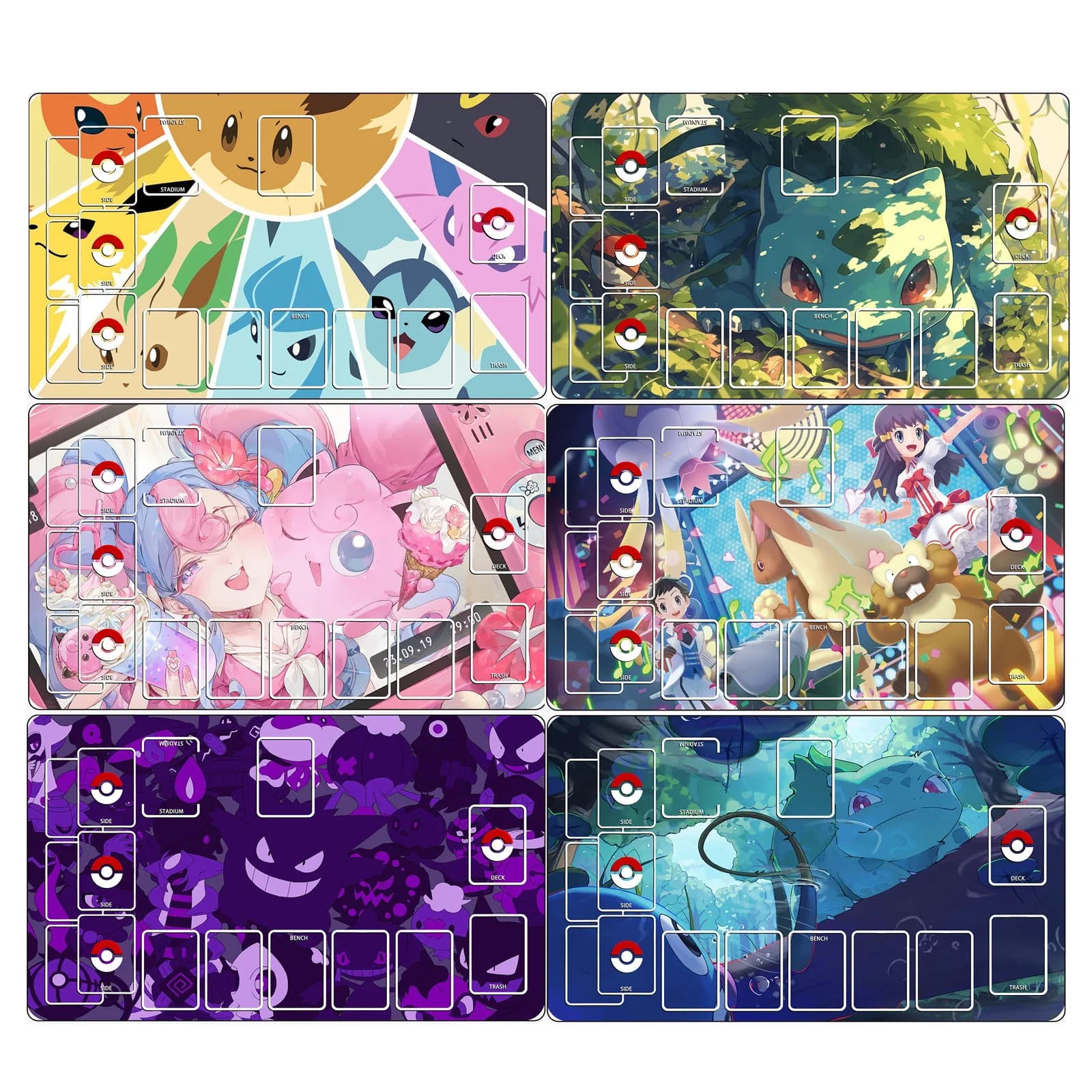 Tappetino da Battaglia PTCG Ash Ketchum 600x350x2mm Fai-da-te, Tappetino da Gioco da Tavolo Singolo PTCG Gyarados, Tappetino da Duello per Carte, Giocattoli Regalo