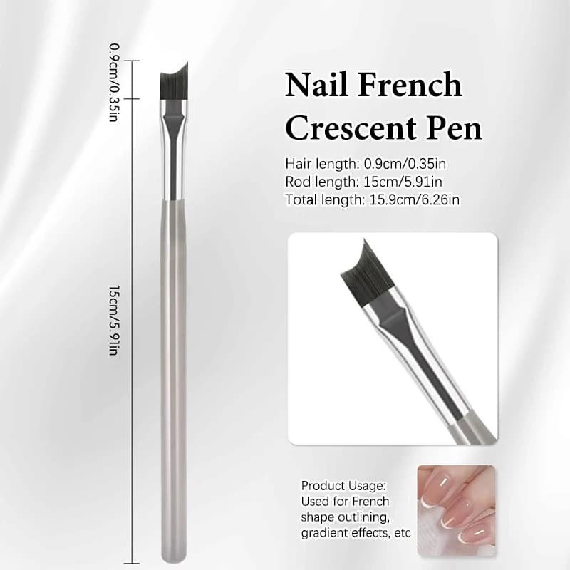1 Pennello per Nail Art con Motivo a Rete per Disegno, Penna per Gel UV Fai da Te, Forniture per Pittura, Plaid Francese