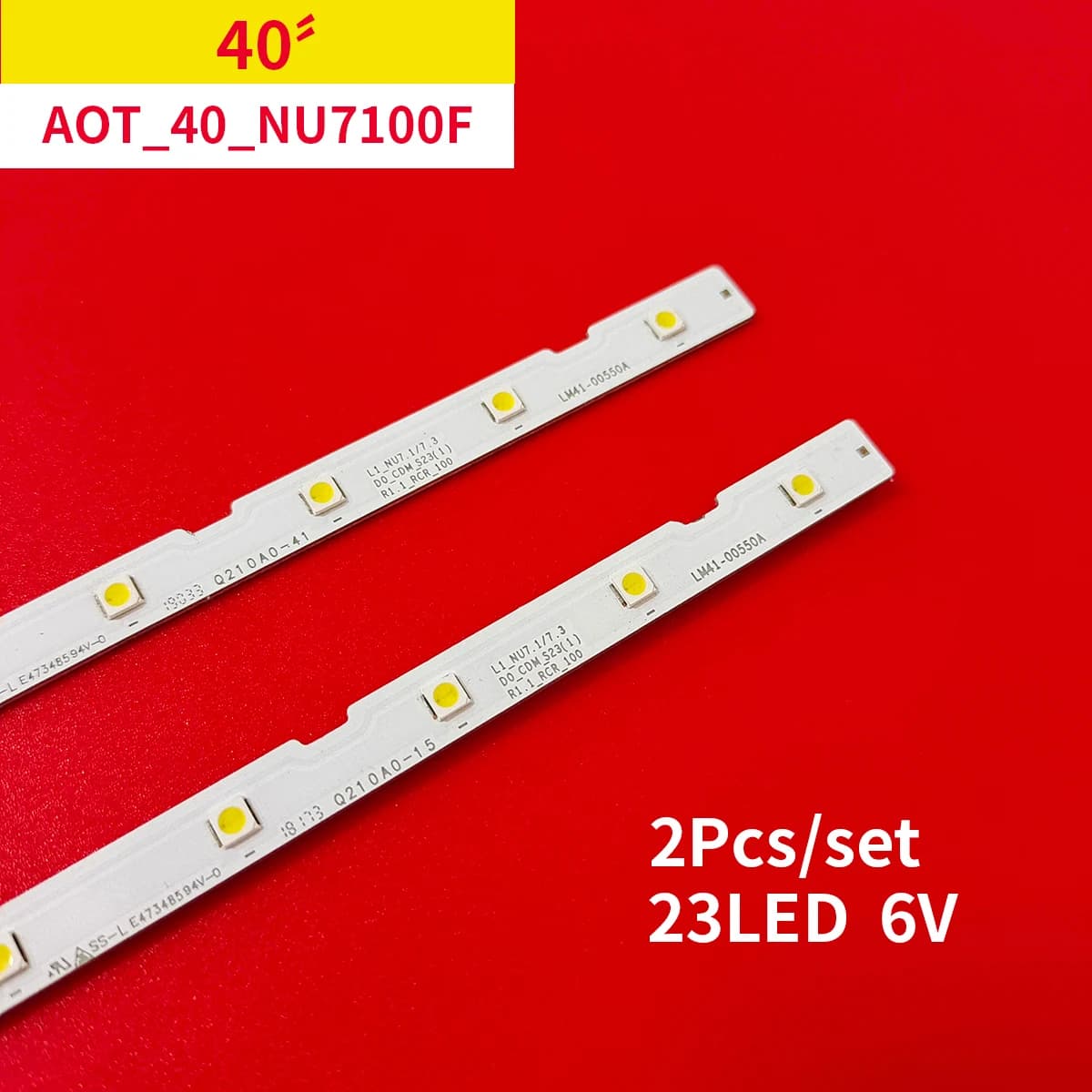 2pcs/set Led backlights Strip AOT_40_NU7100 for 40"TV UE40NU7125 UE40NU7192 UE40NU7199 UE40NU7190 UE40NU7180 BN96-45955A