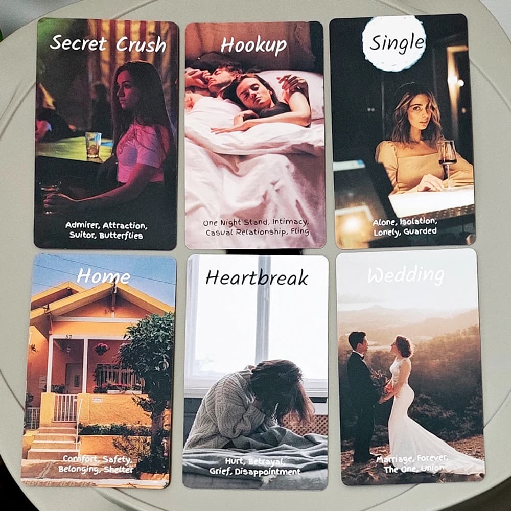 10.3*6 cm The Love Oracle Deck - 54 carte romantiche moderne per l'Orientazione dell'anima gemella e della doppia fiamma - Relazione intuitiva