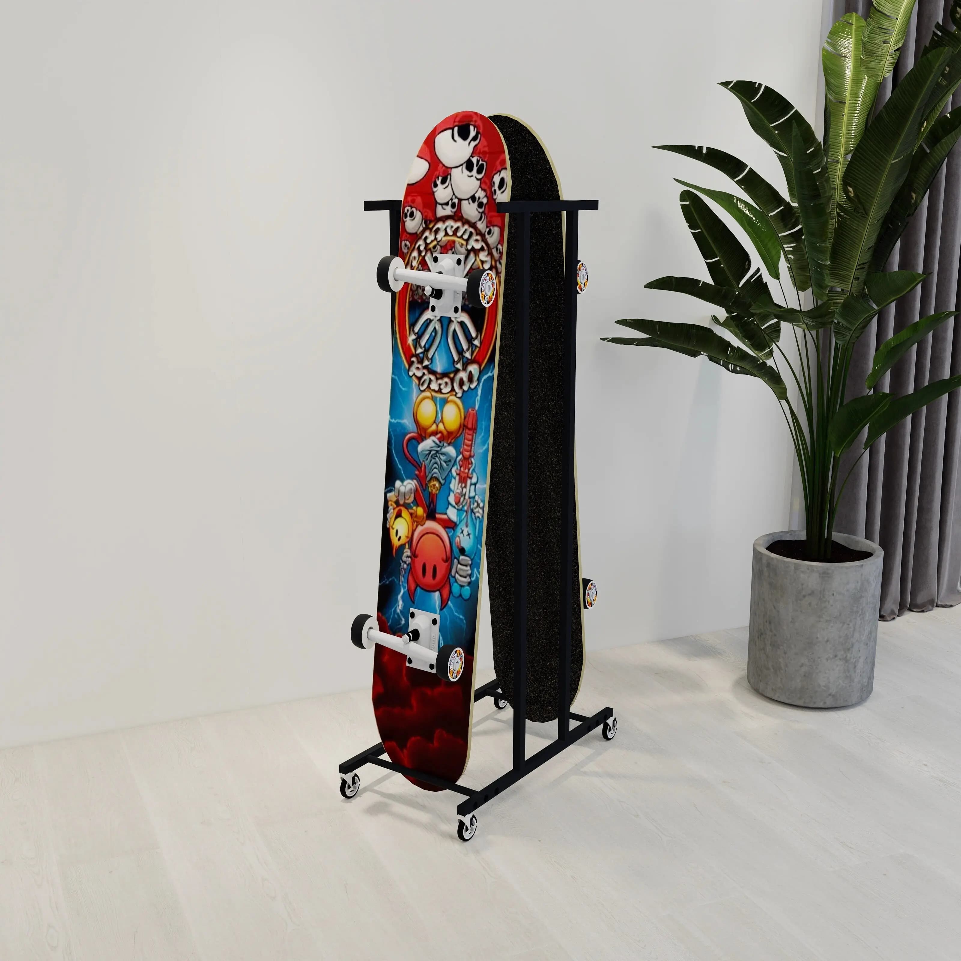 Rack per skateboard, tavole da surf, tavole da fish board, snowboard e attrezzatura da sci, espositore per la casa