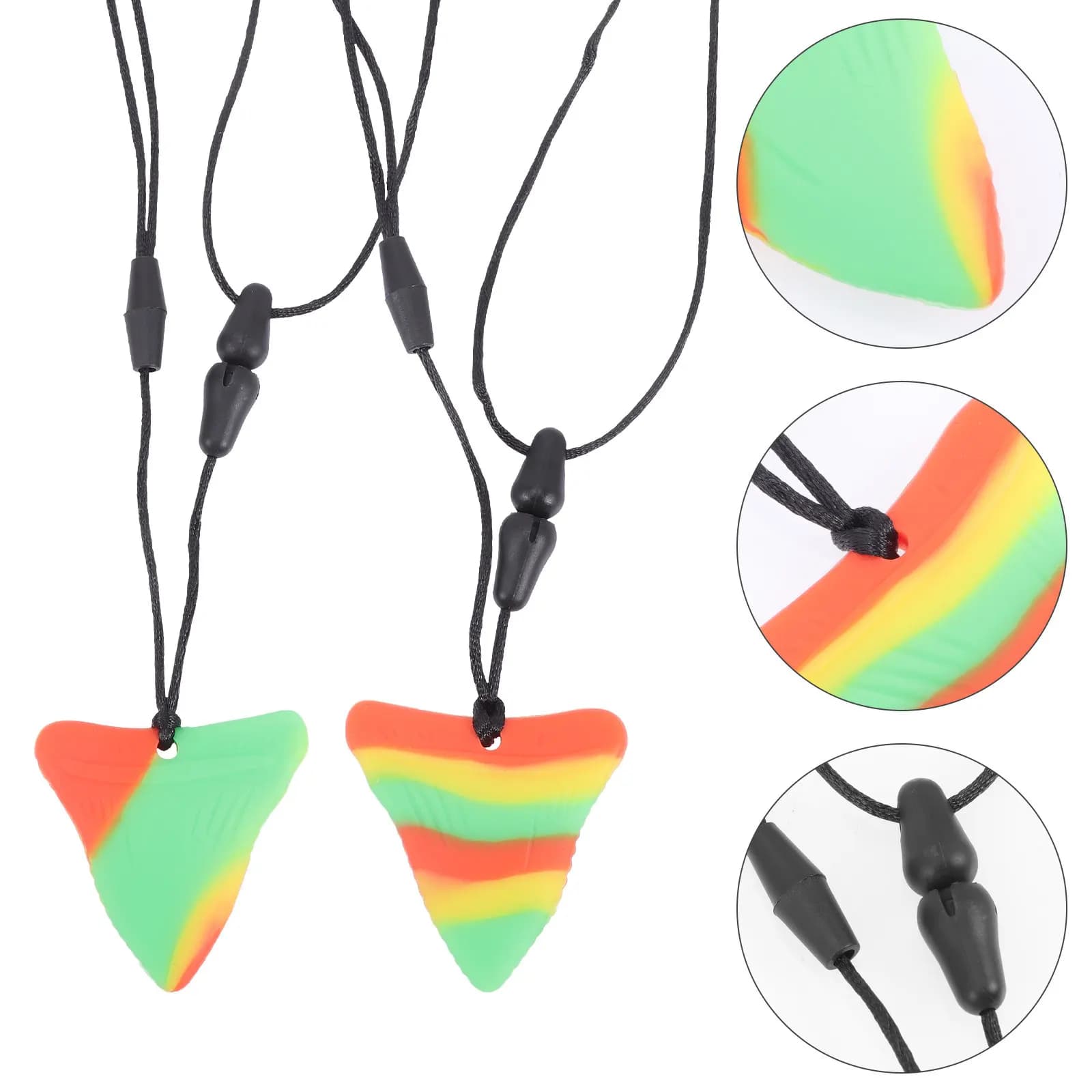 2 Pezzi Collana da Dentizione in Silicone per Neonati, Massaggiagengive Lenitivo Resistente al Morso per Sollievo Gengivale, Collana Sensoriale Masticabile, Giocattoli da Masticare per Bambini