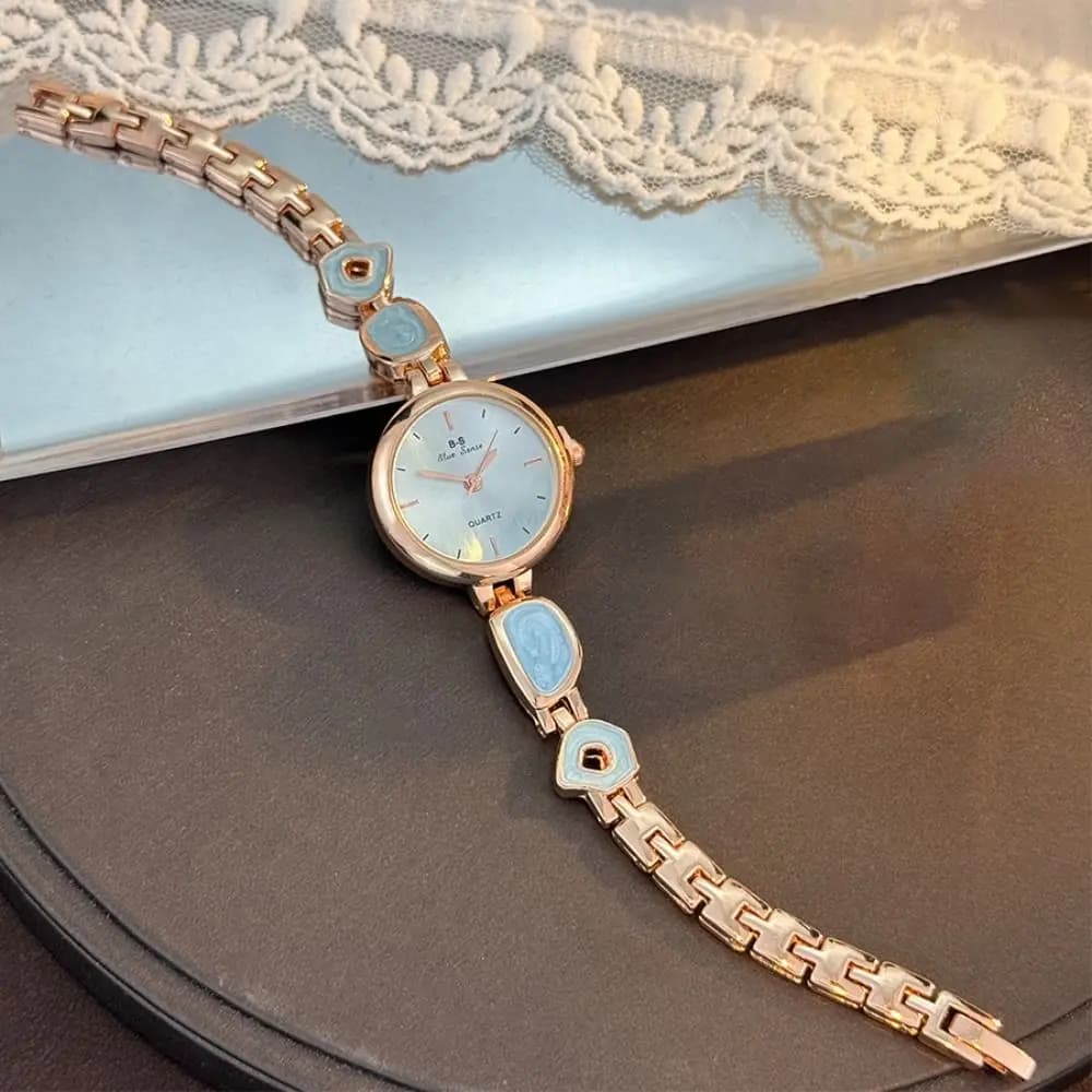 Watch from Polso Irregular Elegant Luxury Quartz Watch with Design Pulsante Gift for Ladies Woman Watch