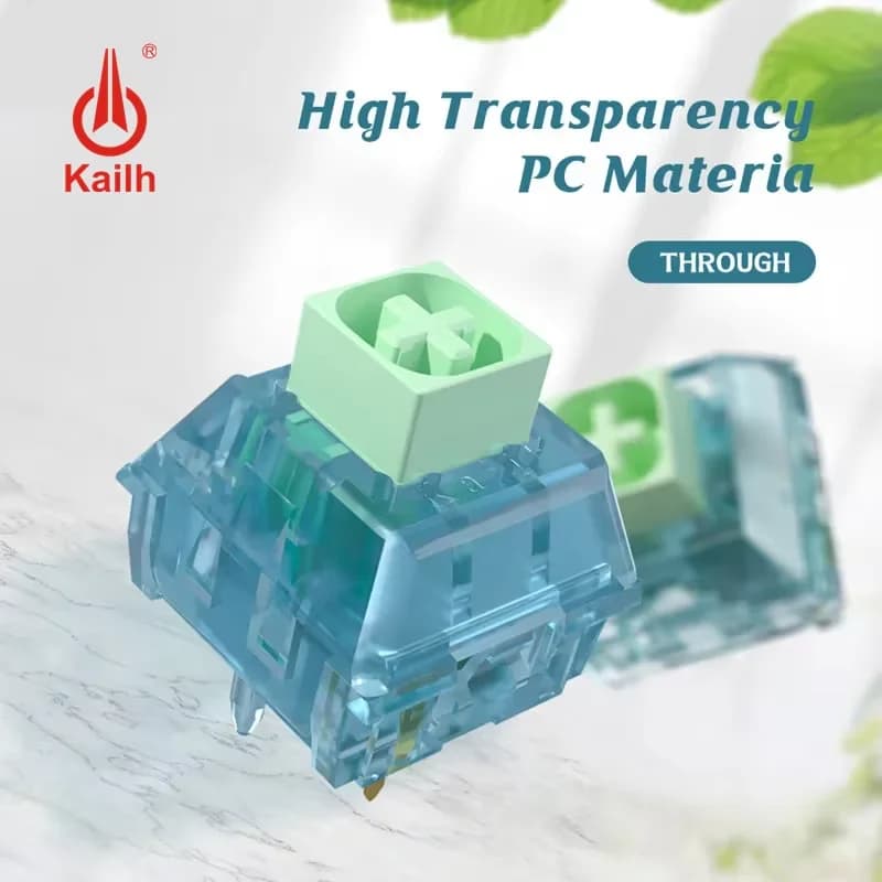 Kailh BOX Interruttori estivi Suono Clicky Interruttore tattile 5 pin 55g Lubrificato in fabbrica Tastiera meccanica Gaming Hot Swap MX Interruttore fai da te