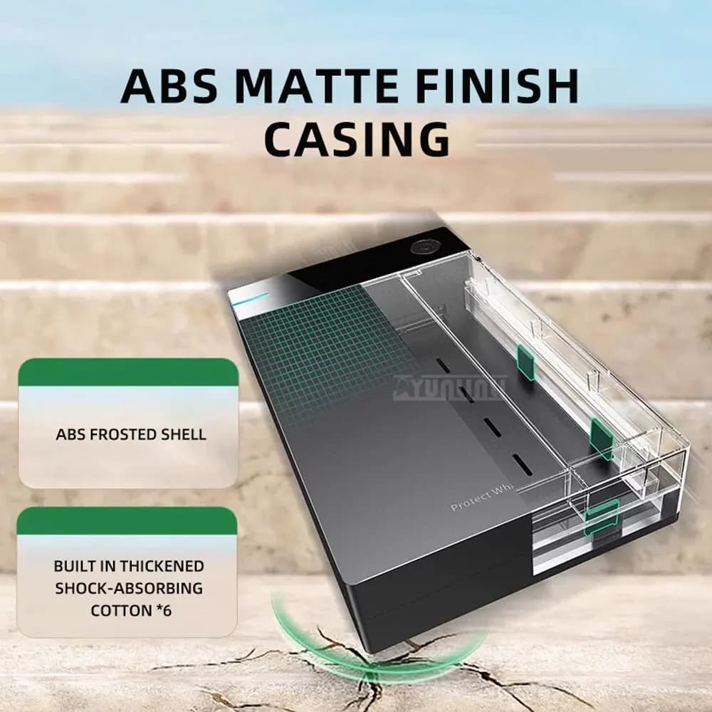 3.5 Inch Hard Drive Enclosure, External USB Box for Desktop Mechanical HDD, SATA Reader Converter