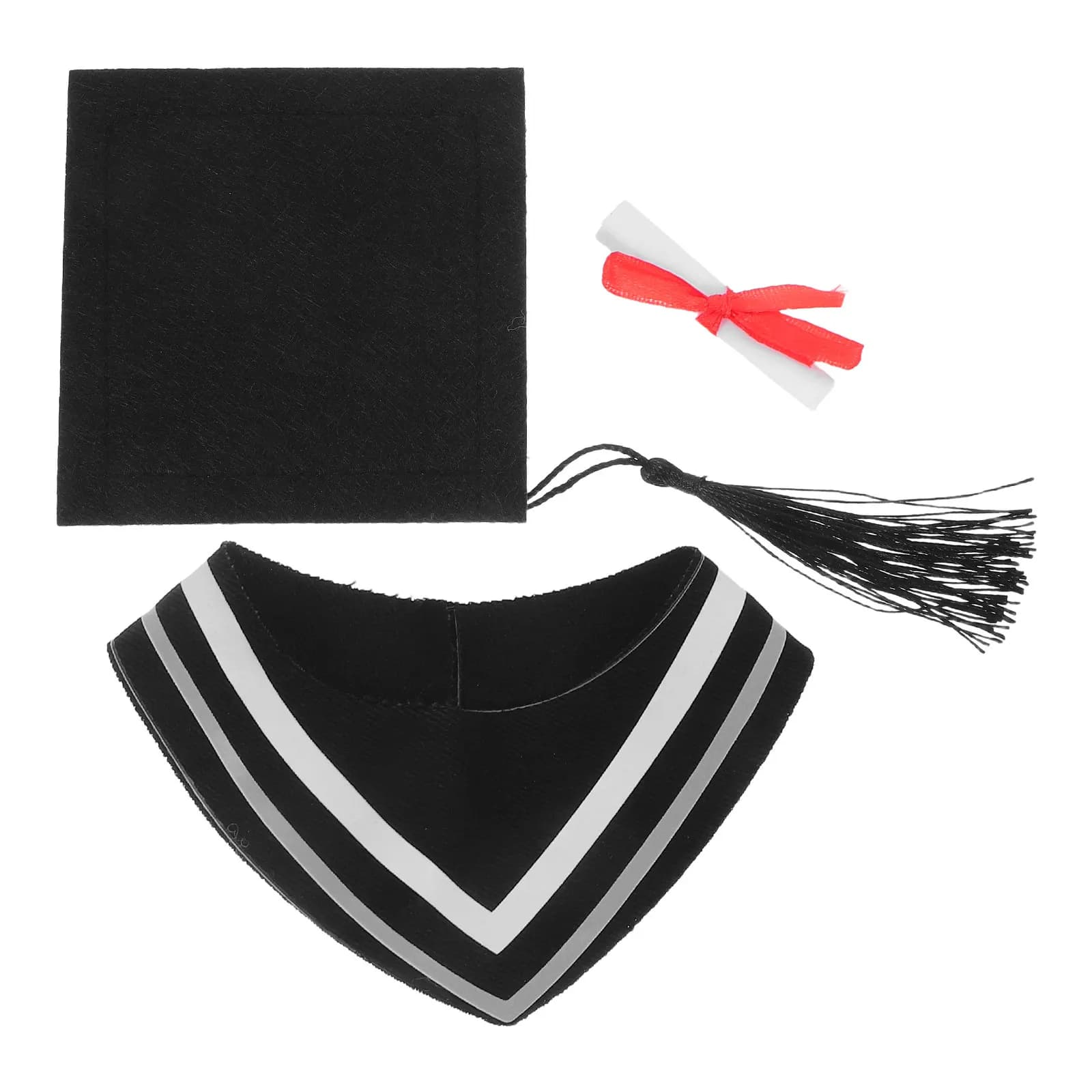 Set Completo Costume da Orso per Laurea: Collare, Cappello, Certificato, Accessori per Travestimento Animale di Peluche, Ricordo di Laurea