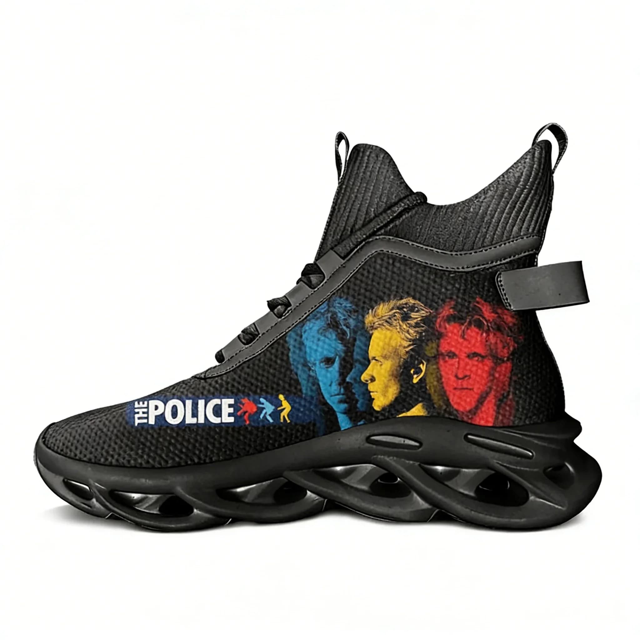 The Police Rock Band High Top Flats Sneakers Reggae Rock Uomo Donna Scarpe sportive da trekking Scarpe da viaggio Scarpe da corsa Scarpe personalizzate