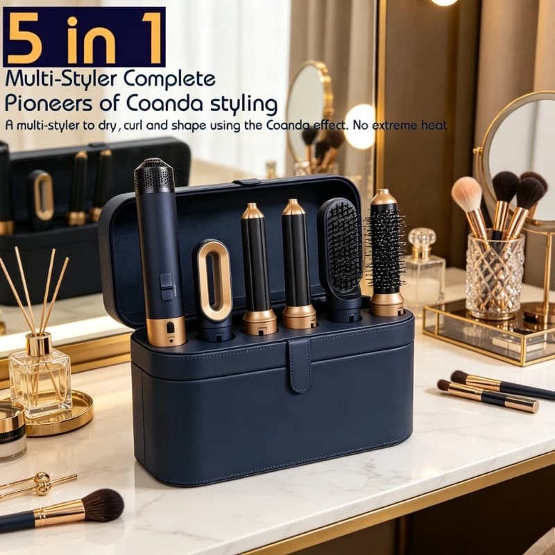 2026 NEW Hair Dryer Multi Hair Styler 5 in 1 Curling Iron Hair Straightener with Hair Brush Hairdryer for Styling