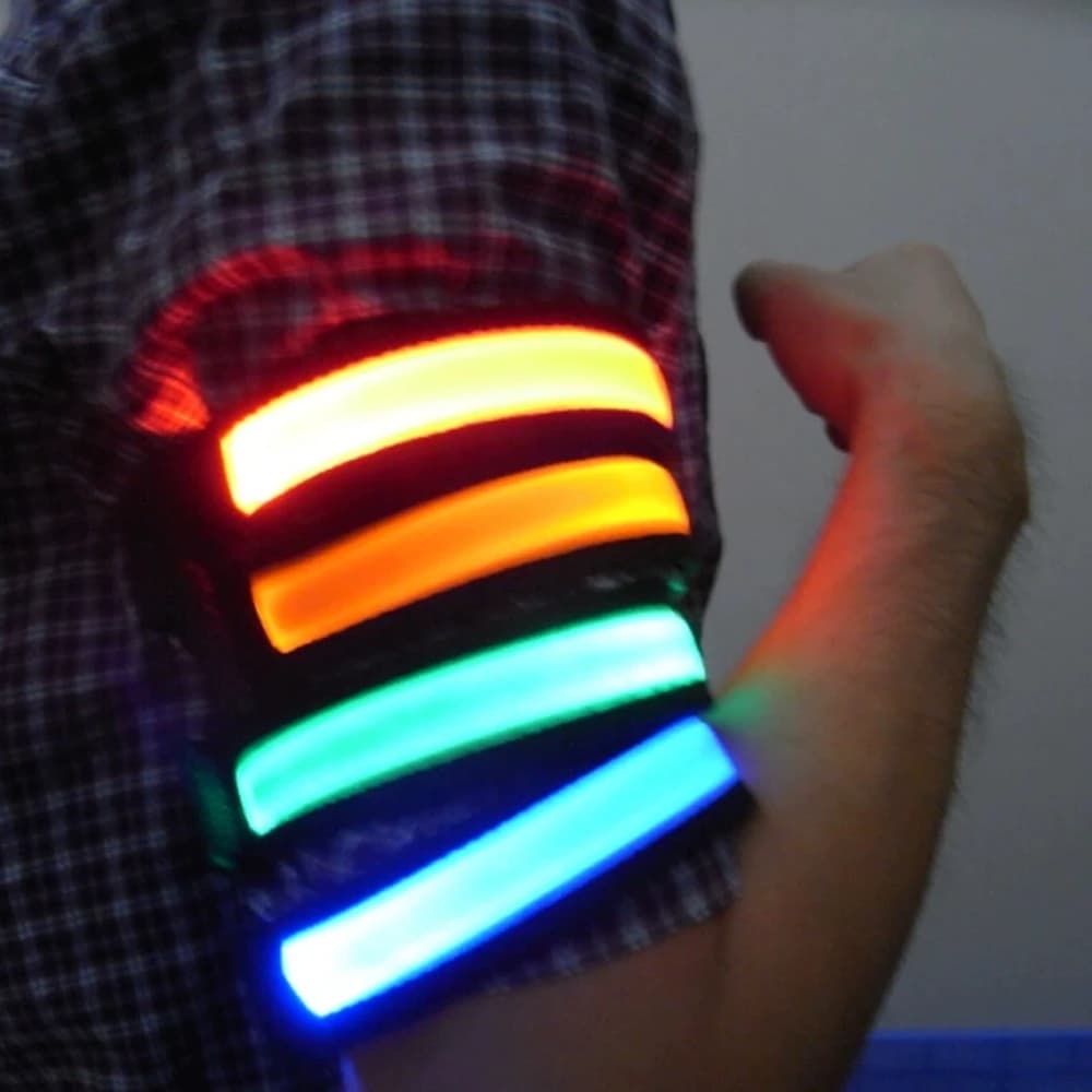 Armband for Night Running LED Light Safety Belt for Outdoor Sports Arm Gamba Warning Pole Battery Powered Bicycle Light for Cycling Bike