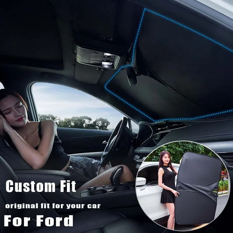 Copertura parasole per parabrezza anteriore per auto con isolamento termico su misura per Ford Explorer MUSTANG F250 S-MAX protezione solare anti-uv