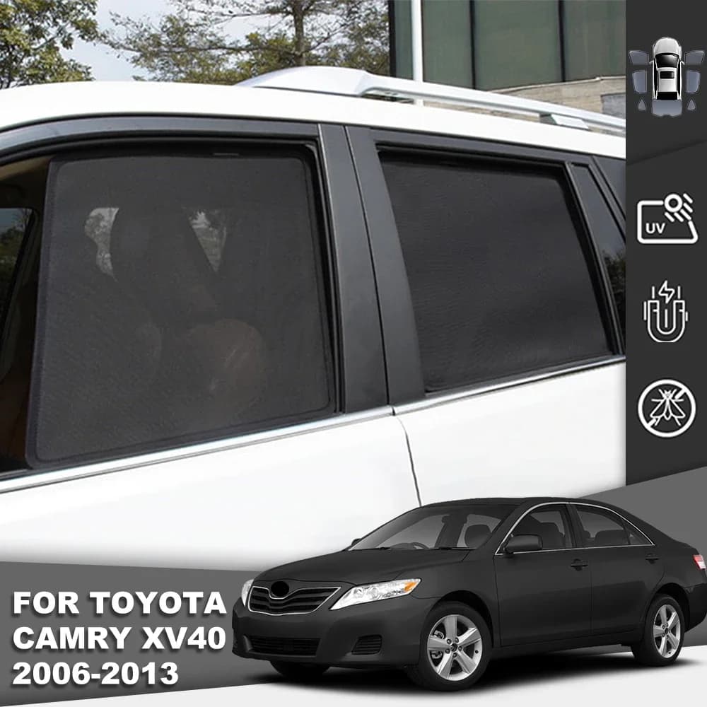 Magnetic Car Sunshade For Toyota Camry Aurion XV40 (2006-2012) Front Windshield Curtain Rear Side Baby Window Sun Shade Visor