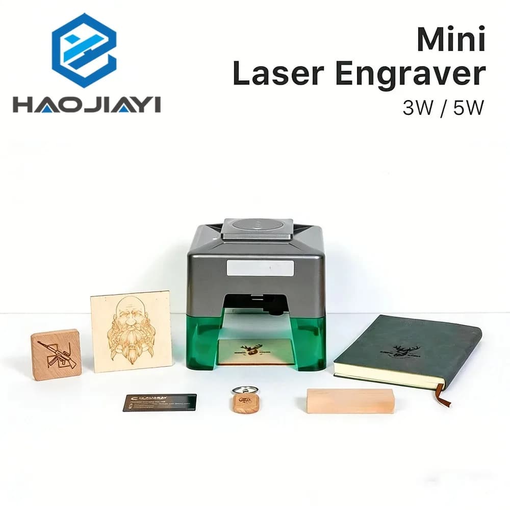 Mini Incisore Laser CNC da 5000mW, Macchina per Incisione e Taglio Fai-da-Te per Lavorazione del Legno, Plastica, Stampante per Loghi