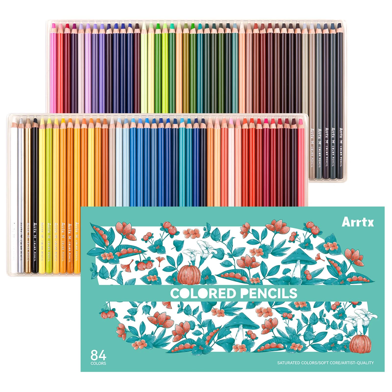 NEW Arrtx Colored Pencil Set 84 Colors Soft Core for Adult Color Drawing Blending Shading Sketching for Artists Beginners