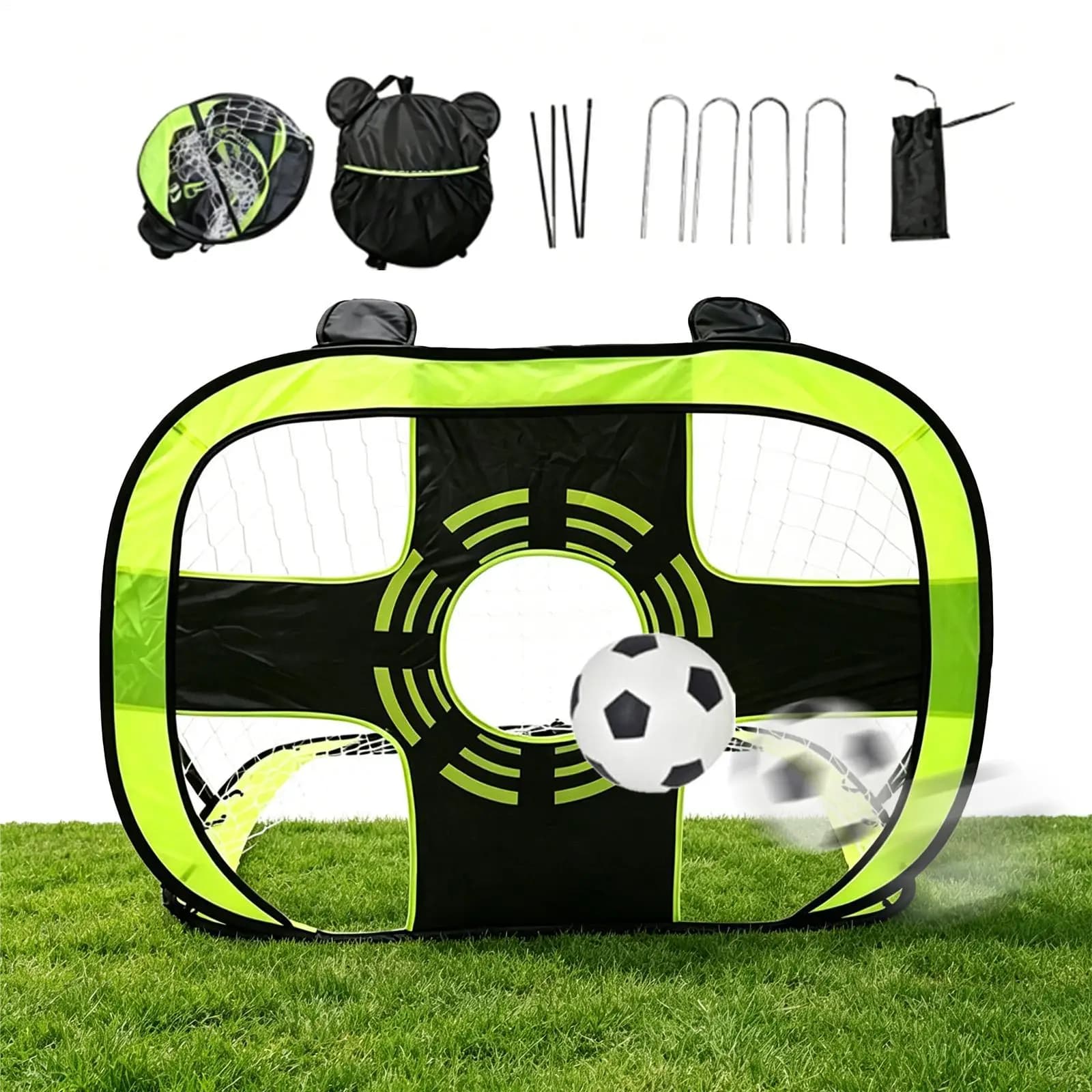 Portable Soccer Goal Portable Practice Accuracy Training Target Soccer Goal Net Set For Football Goalie Sports Game Backyard