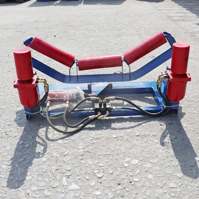 Hydraulic deviation adjustment device for Anti-running belt machine