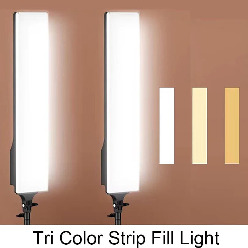 Pannello luminoso video a LED Illuminazione fotografica Pannello di illuminazione per lo streaming Striscia tricolore Luce di riempimento Luce selfie per riprese dal vivo