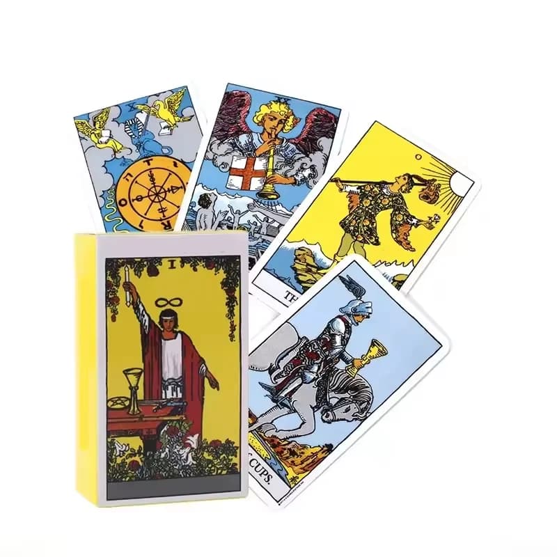 Gioco da Tavolo: Mazzo di Tarocchi Versione Inglese e Spagnola, 78 Carte Rider Waite, Carte Divinatorie per Uso Personale, Mazzo di Oracoli per Ragazze