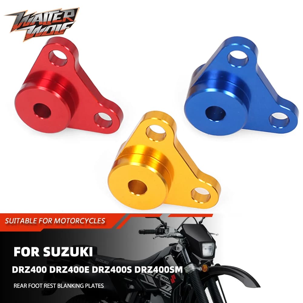 Motorycle Exhaust Muffler Holder Hanger Bracket For Suzuki DRZ400 DRZ400E DRZ400S DRZ400SM 2024 Rear Foot Rest Blanking Plates