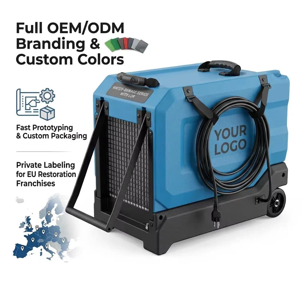 Distributor Wanted OEM ODM European Standard 220-240V 65L LGR Water Damage Restoration Dehumidifier