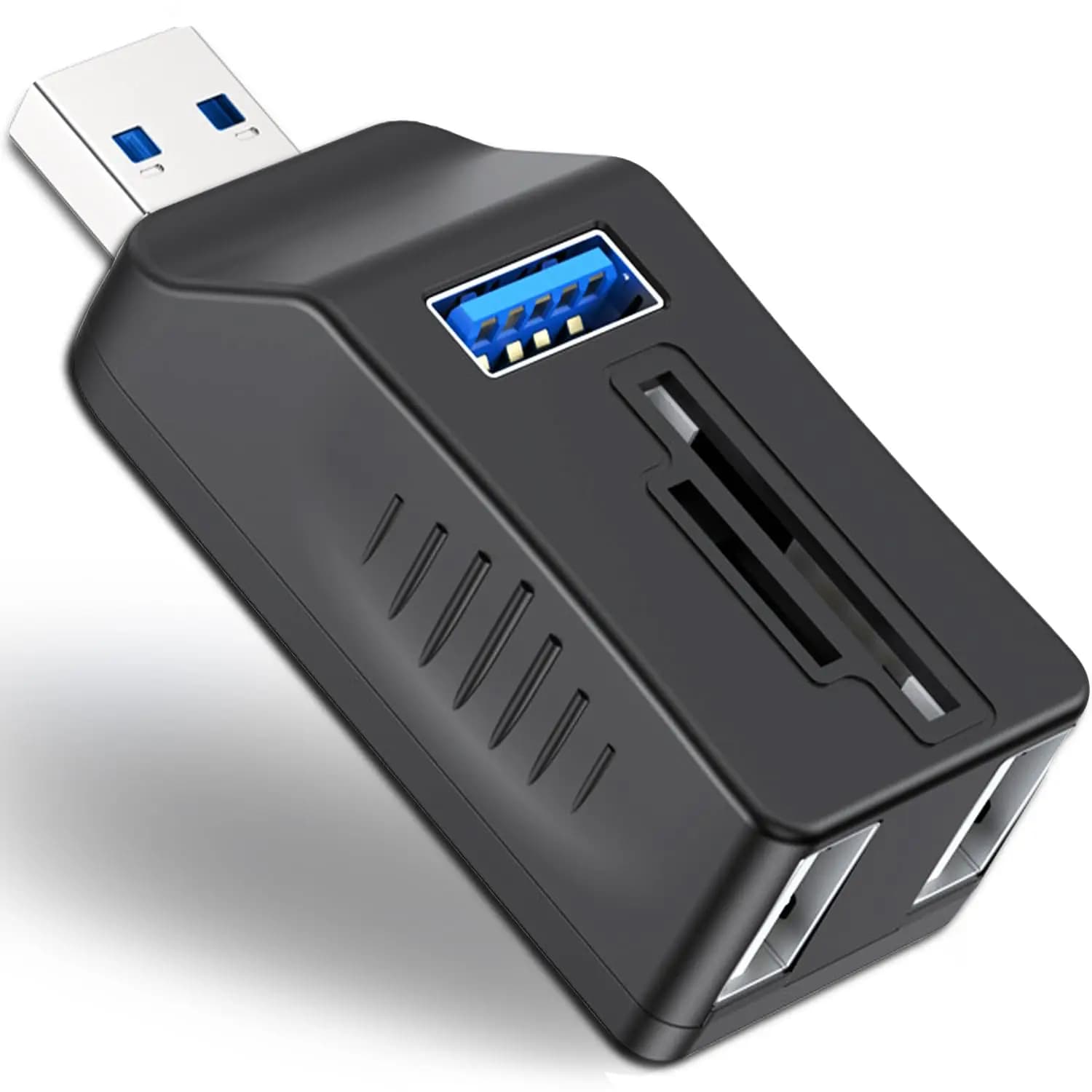 Hub USB 3.0 a 5 porte con lettore di schede SD TF Estensore porte USB 3.0 2.0 per PC portatile Fotocamera Flash Drive HDD Dash Cam Adapte